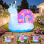 Decoración inflable caracol con luces LED para patio jardín