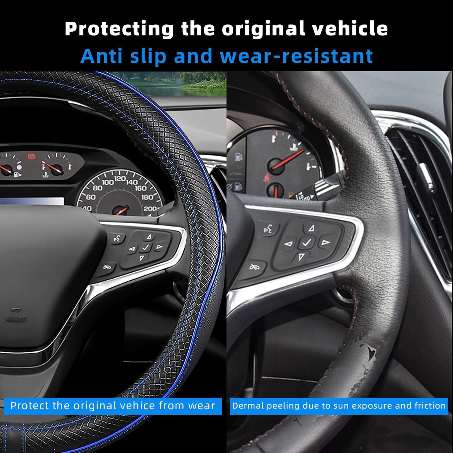 Funda volante Mazda 3 6 5 CX-50 cuero premium deportivo azul