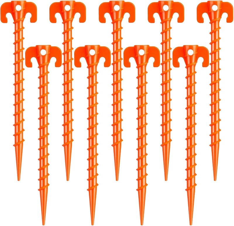 15 Estacas Plástico Espiral Resistentes al Viento