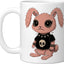 Taza Cerámica Pastel Gothic Con Calavera Blanca