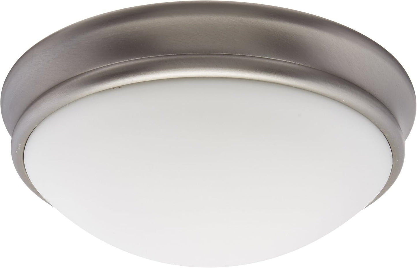 Luz empotrado 11pulg acero cepillado pantalla opalo