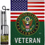 Bandera veteranos USA con soporte decoración americana