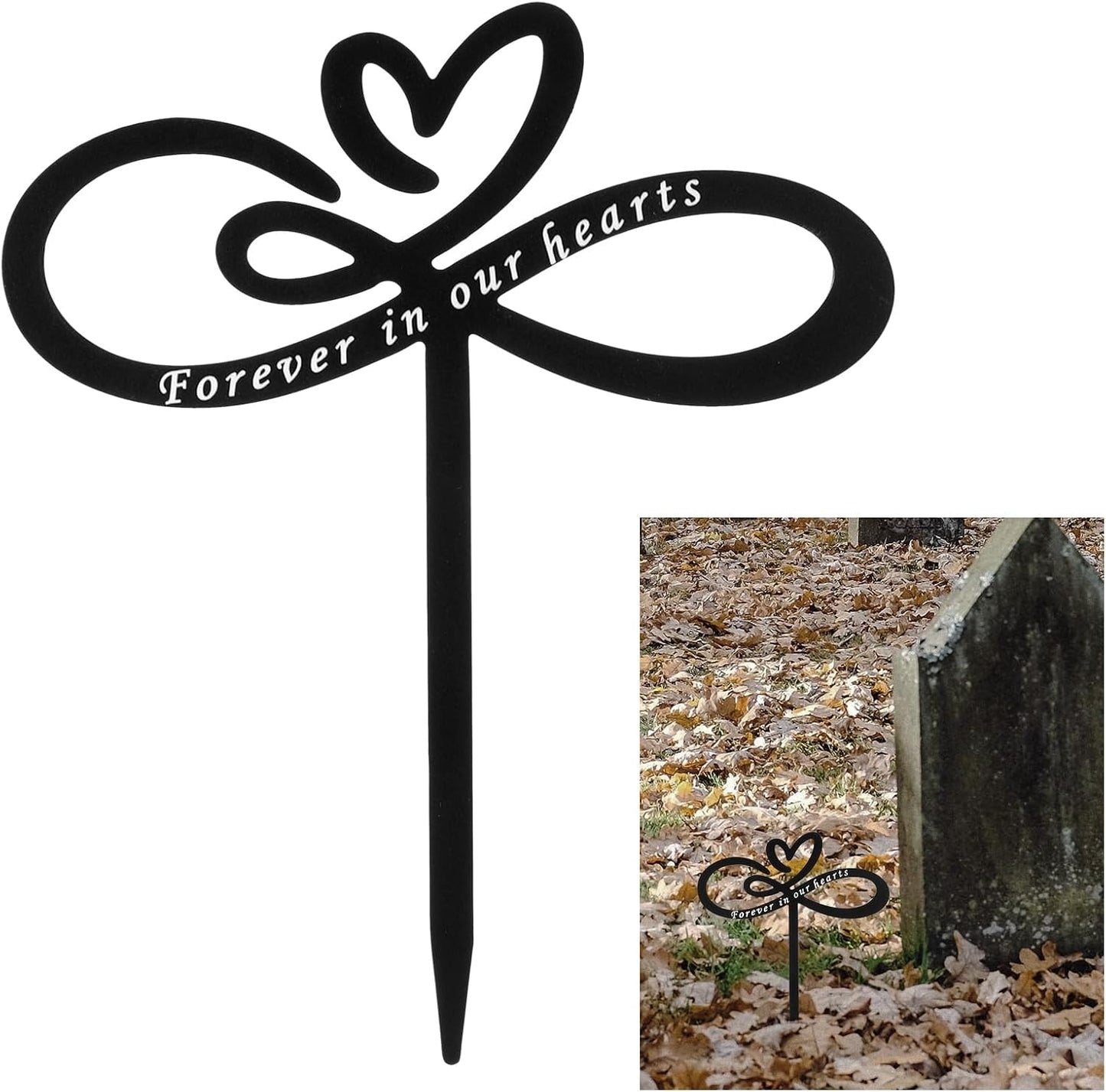 Decoración cementerio metal impermeable 11.5x9.6"