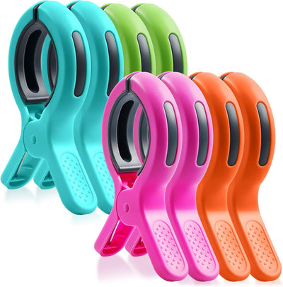 Clips toalla playa 8 pzas 4 colores antivuelo
