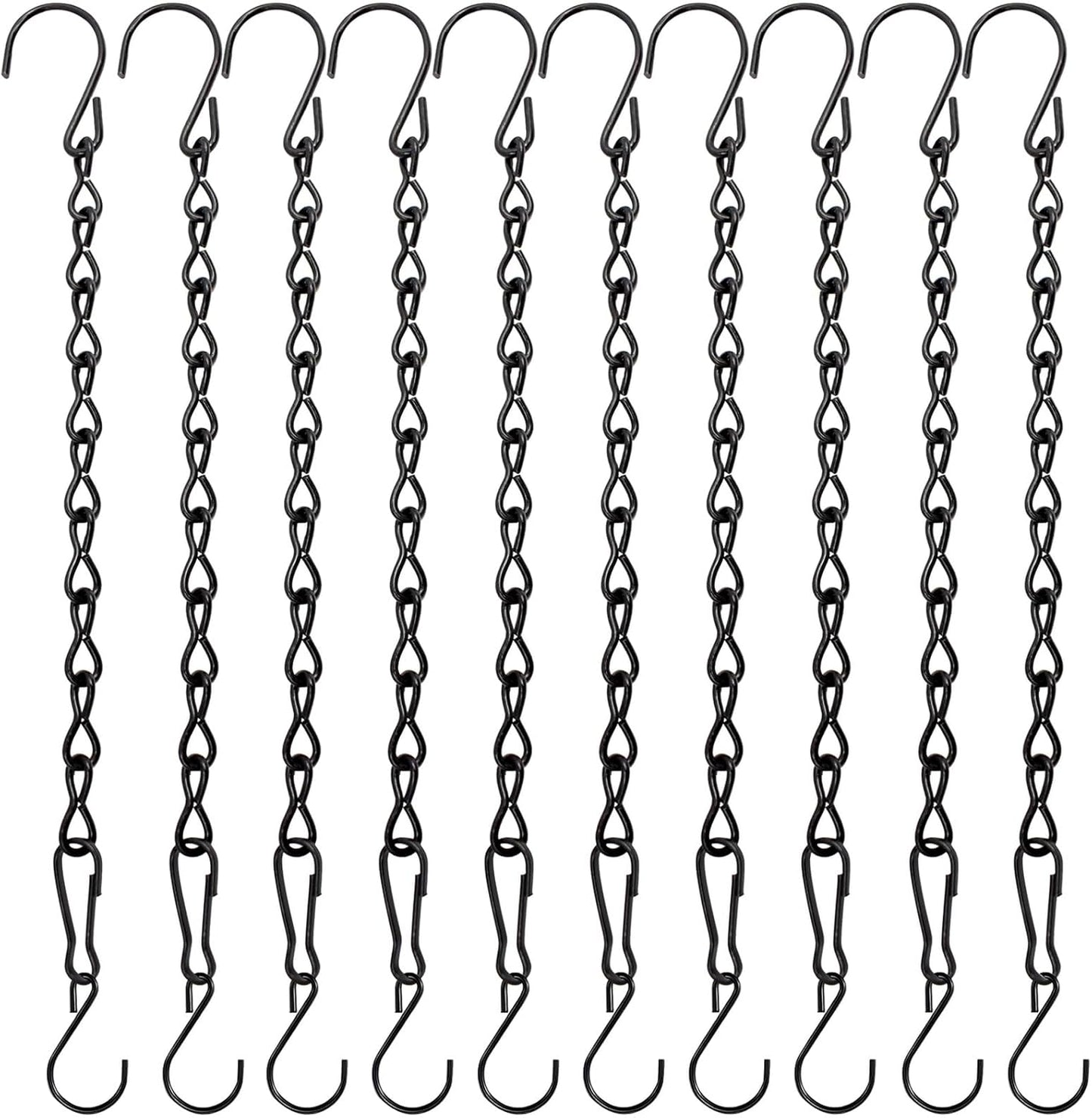 10 Cadenas Colgantes Negras 9.5pulg para Jardín y Pizarras