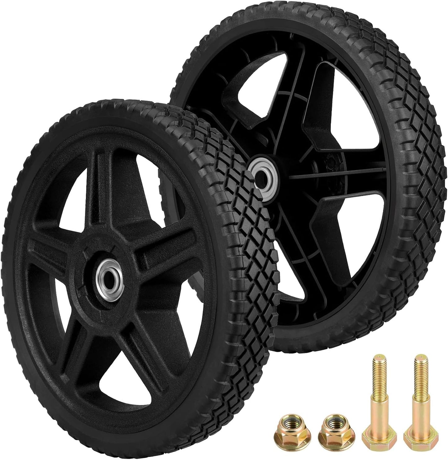 2 Ruedas cortacésped 10pulg con pernos carrito jardín