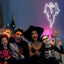 Letrero LED neón cara fantasma decoración Halloween sala set