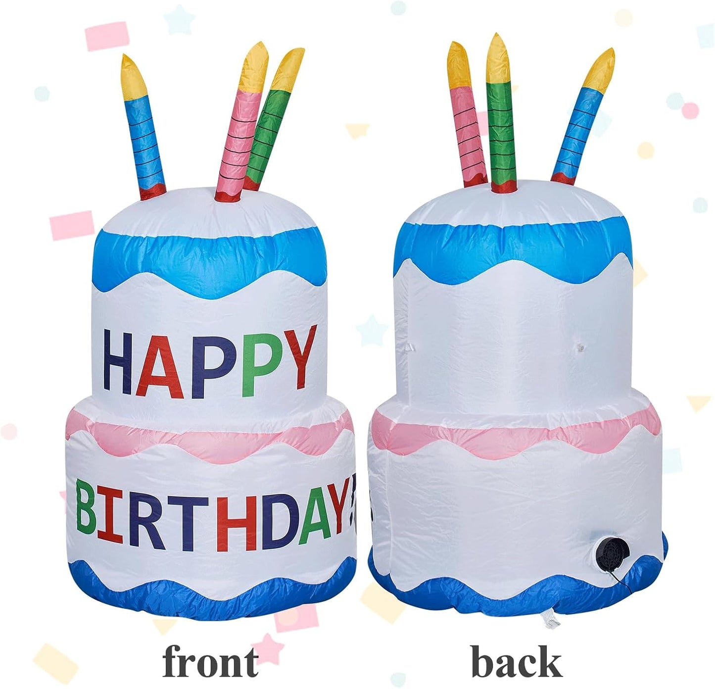 Decoración inflable pastel cumpleaños 4ft