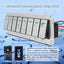 Panel interruptor basculante aluminio 8 posiciones 12/24V