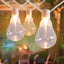 Guirnalda luces blancas impermeables 15ft patio jardín