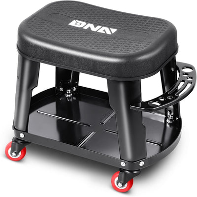 Taburete rodante remov. garaje con cojín y bandeja 300lb