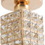 Lámpara empotrada pasillo cocina cristal K9 base metal