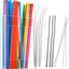 Organizador pajitas acrílicas soporte metal reutilizable