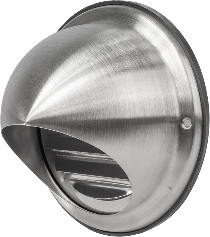 Cubierta ventilación acero inox 4" sello goma secadora