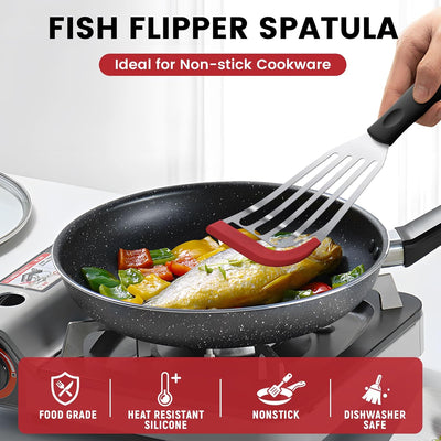 Espátula silicona para pescado antiadherente flexible