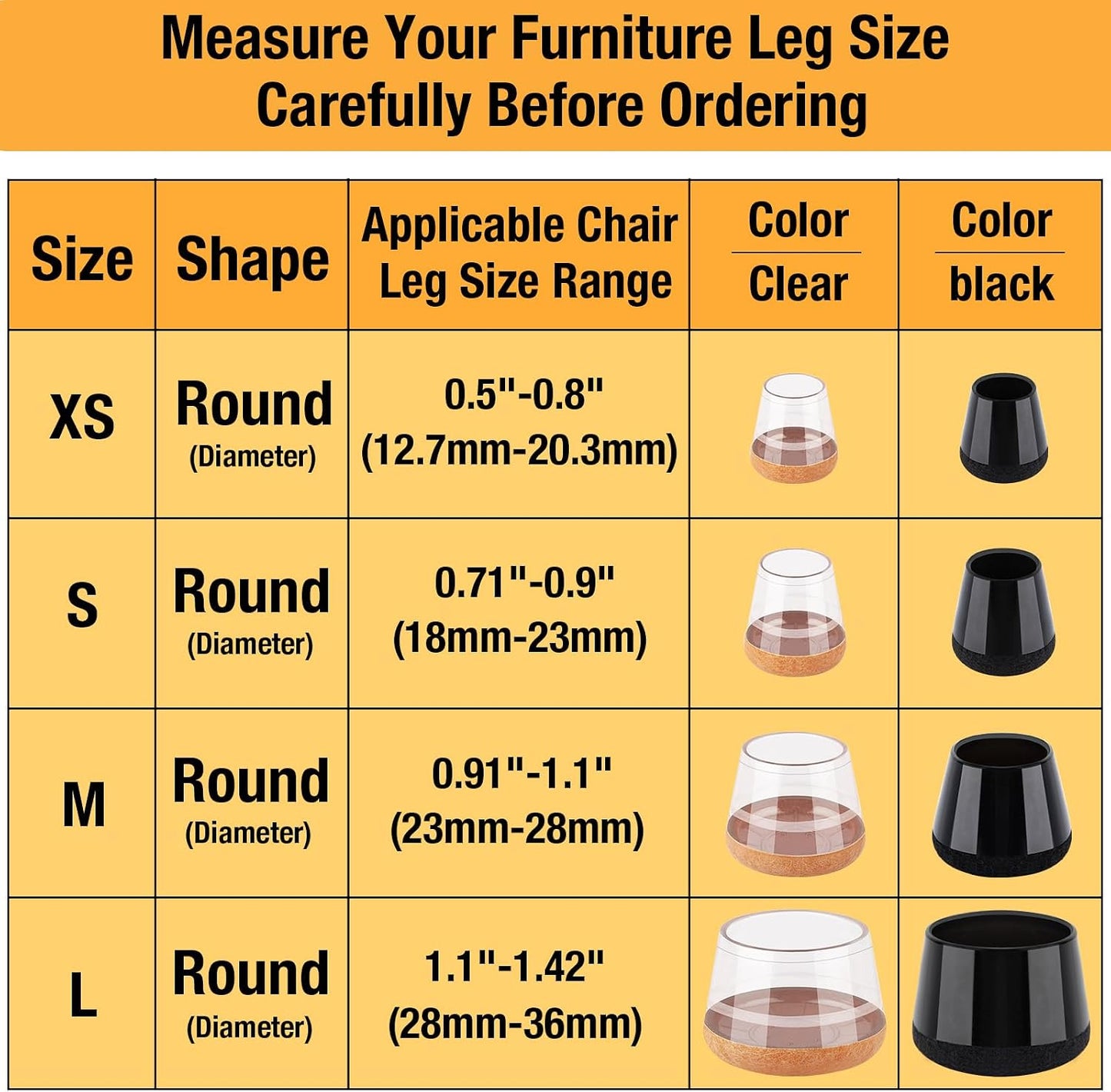 32 Pzas Protectores Silicona para Patas Silla Suelo Madera