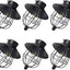6 Linternas Solares Colgantes Metal Luz Blanca Negro