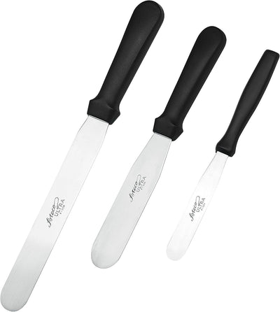 Set 3 Espátulas Acero Inox 4.5-8pulg