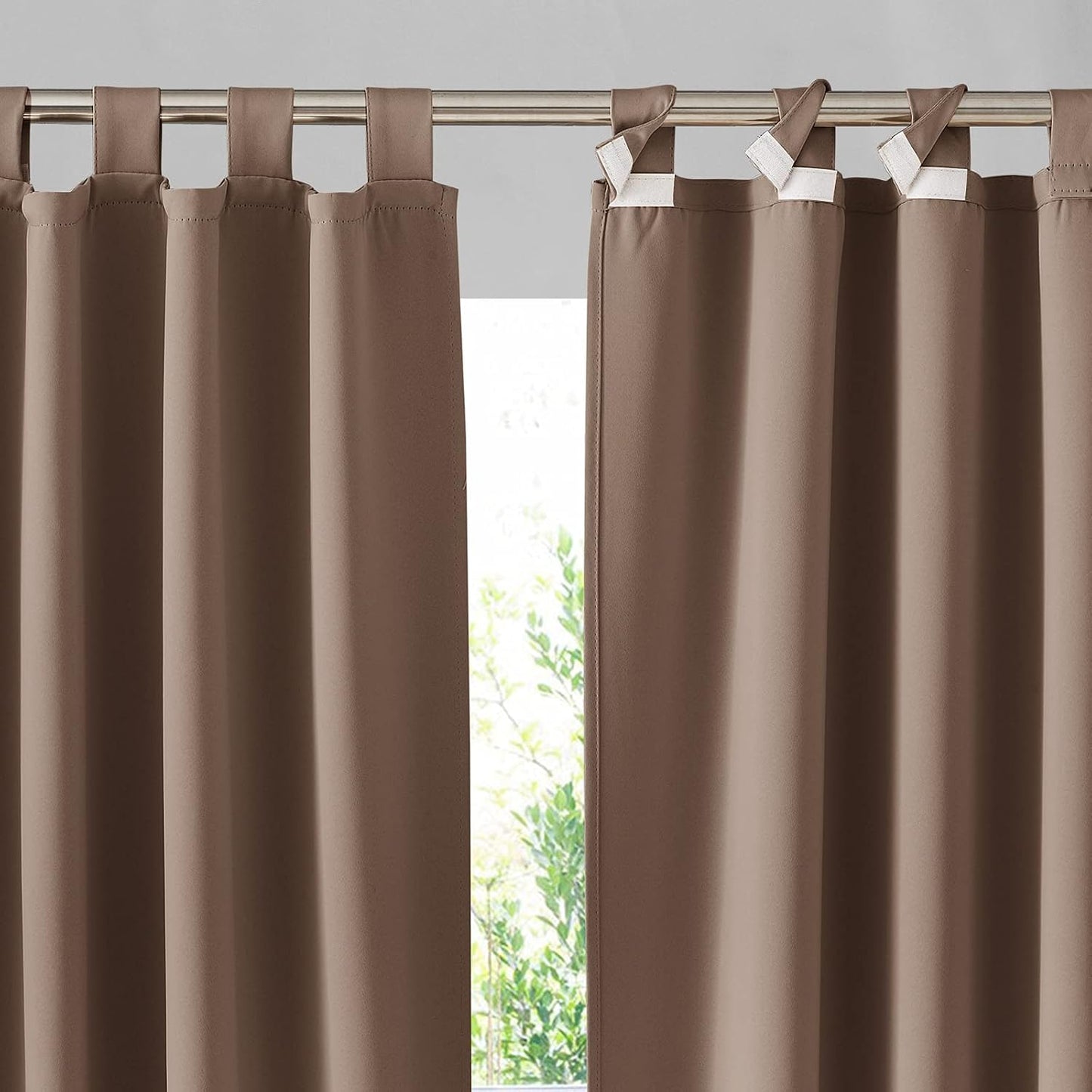 Cortinas porche impermeables 2 paneles UV térmicas