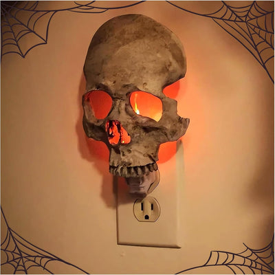 Luz de calavera nocturna Halloween decoración hogar