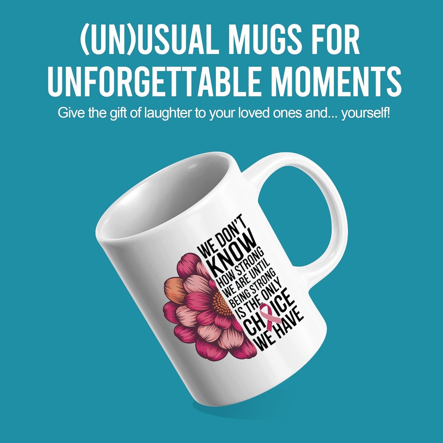 Taza Cerámica Con Mensaje de Apoyo para Sobrevivientes de Cáncer