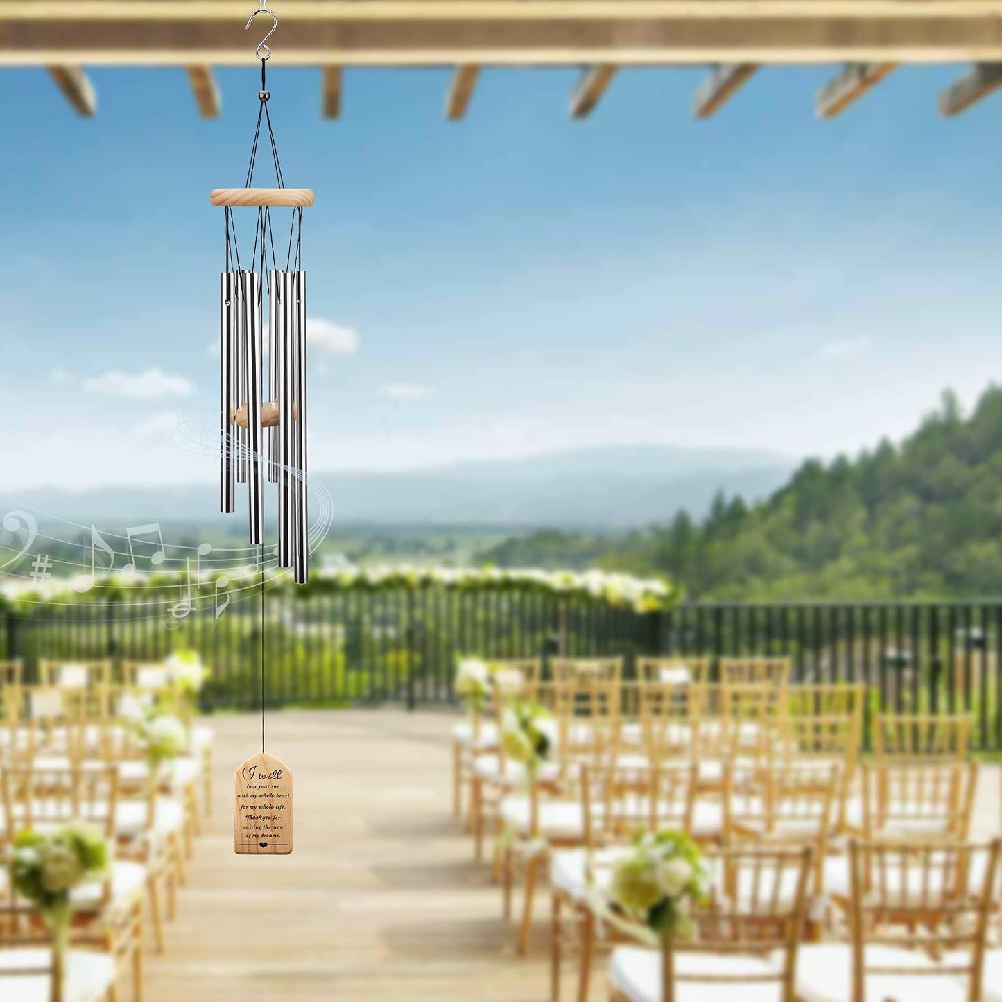 Carillón de viento regalo boda madre novio agradecimiento