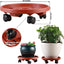 3 Soportes para Plantas con Ruedas 13" Plástico Resistente