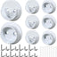 4 Pzas Soporte poste armario metal blanco mate 1-3/8
