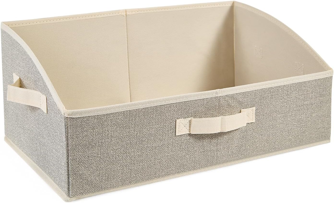Cestas plegables trapezoidales con asas para armario