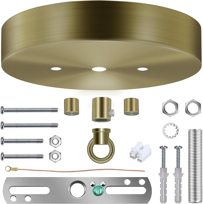 Kit dosel luz 5-1/8pulg placa techo bronce