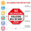 Letrero No Trespassing 12x12" aluminio reflectante 2 pzas