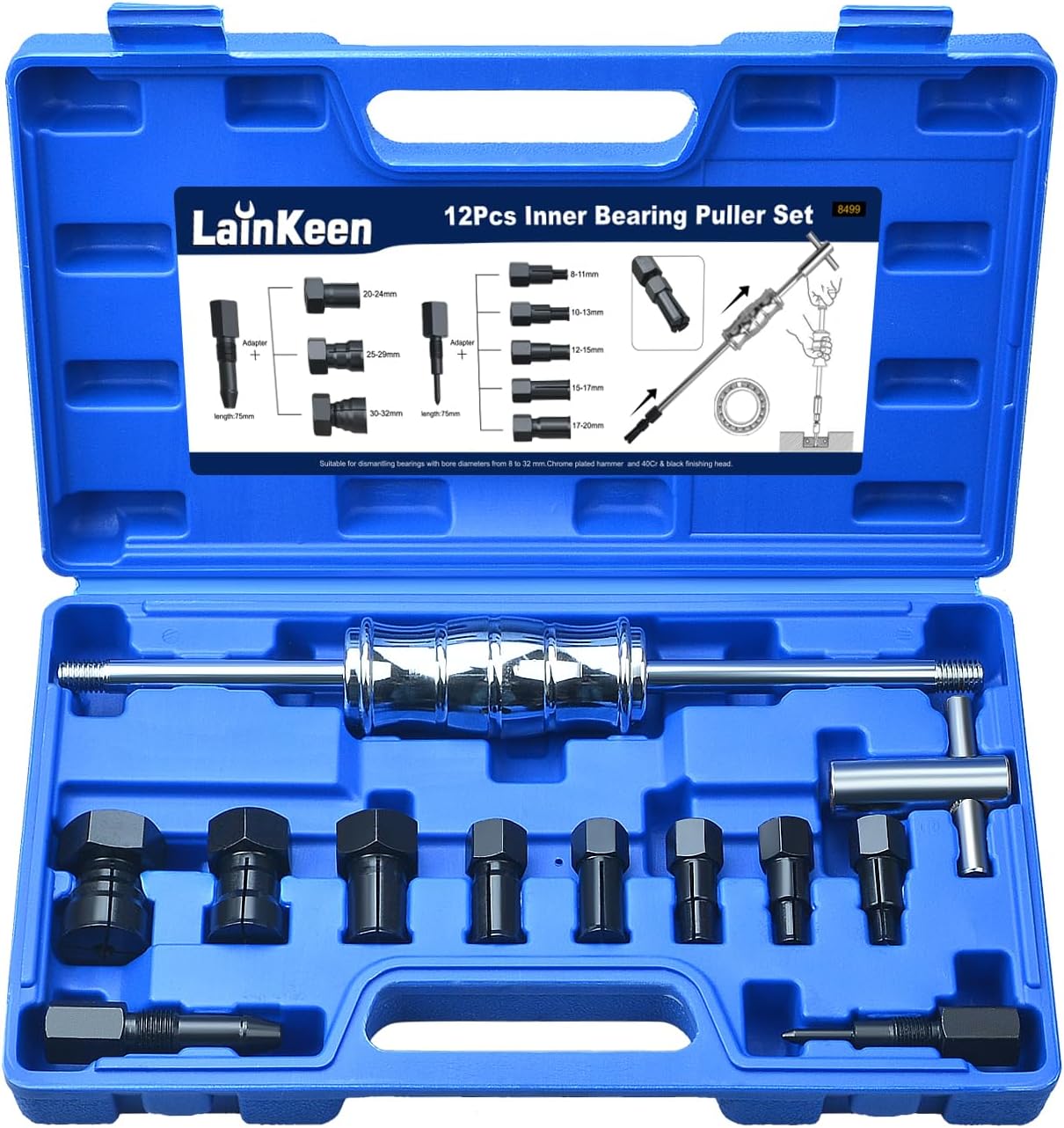 Set 12 Pzas Extractor Rodamientos con Martillo Deslizante