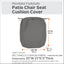 Funda deslizante cojín exterior 25x27pulg resistente agua gris