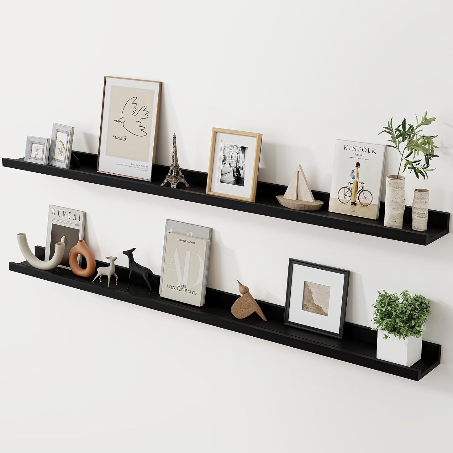 Estantes flotantes madera 55" para sala dormitorio cocina