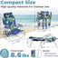 Silla playa reclinable 5 posiciones aluminio soporta 300lb