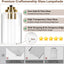 5 Luces Baño Accesorios Tocador 31pulg Vidrio Negro Dorado