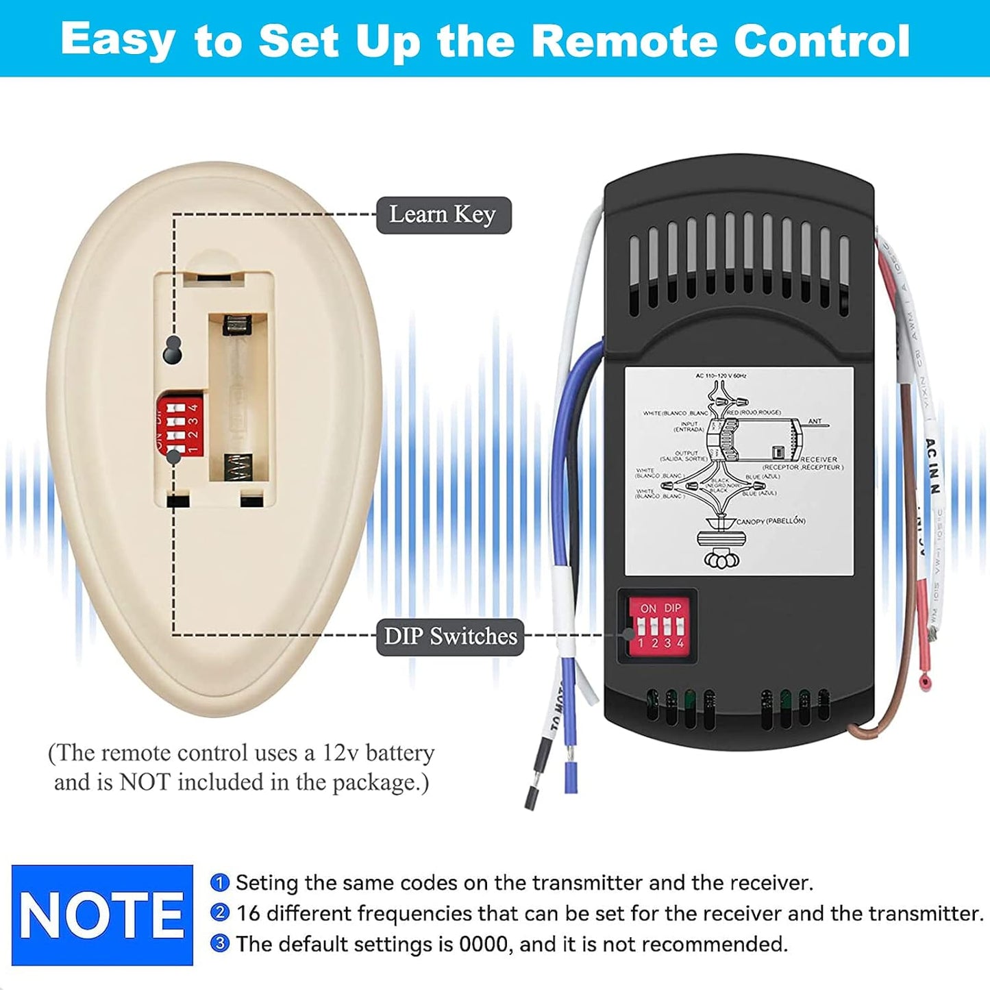 Kit control remoto ventilador techo para Harbor Breeze