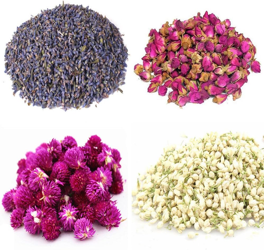 Flores secas aromáticas lavanda rosa para velas y manualidades