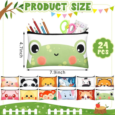 Estuche lápices dibujos animados gato panda 24uds