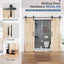Kit riel puerta corredera doble 96" negro 44-46"