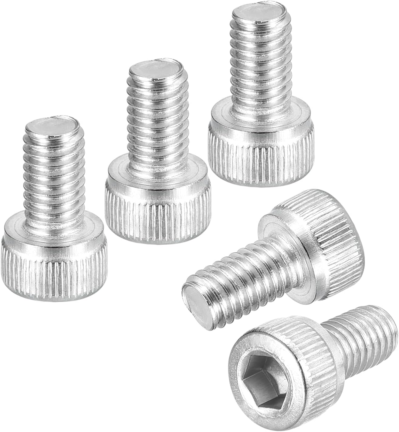 Tornillos M5-0.8x8 acero inox hexagonal 100uds