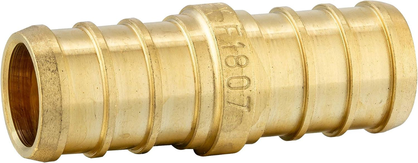 Acoplamiento PEX latón 1pulg 2 Pzas
