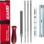 Kit afilado motosierra 8 pzas limas redondas plana guía