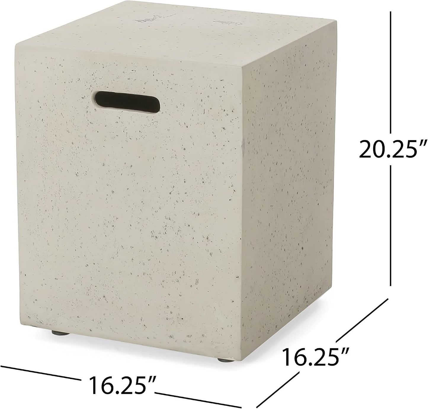 Mesa auxiliar soporte tanque exterior hormigón gris claro