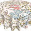 Mantel redondo floral rosa 70pulg patrón flores lavable
