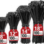 Bridas alambre negro 8-18" 400uds resistencia 120lb