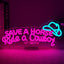 Letrero neón LED 'Save A Horse' ajustable brillo para hogar