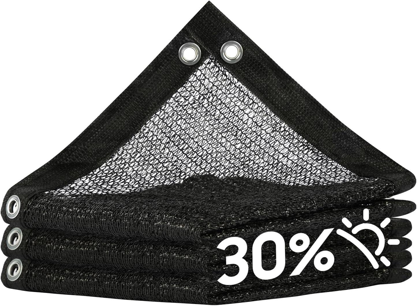 Tela sombra 30% negra malla 16x16ft UV resistente