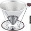 Gotero de café reutilizable de malla 800, filtro de panal de acero inoxidable para Hario V60 y Chemex