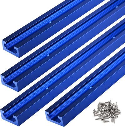 Pistas en T aluminio 48pulg 4 Pzas con agujeros preperforados